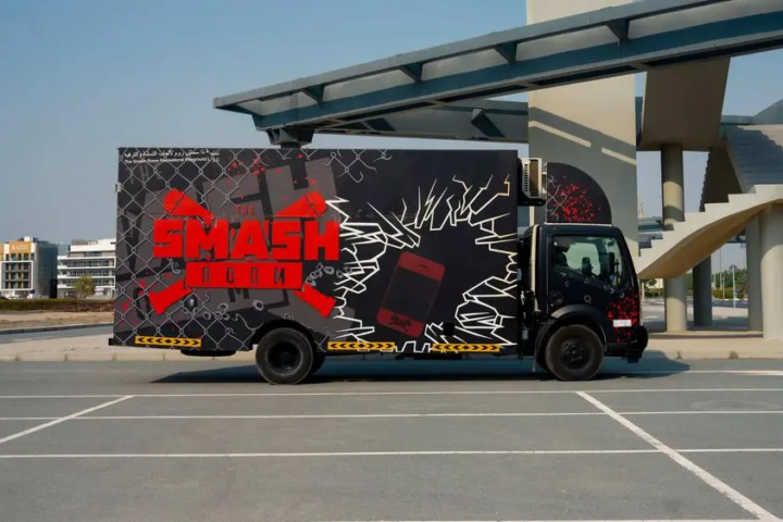 The Smash Room, famed for its stress-relieving sessions, now has a mobile counterpart, The Smash Mobile.